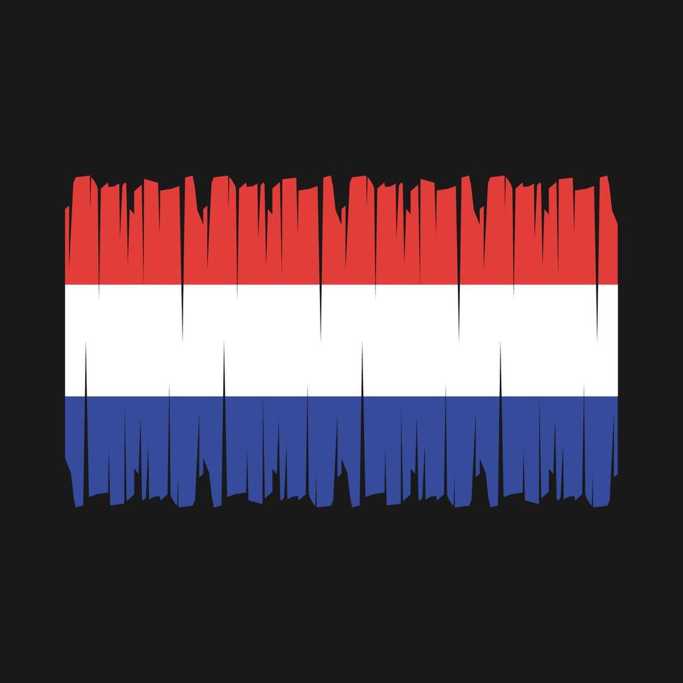 Netherlands Flag Brush Vector