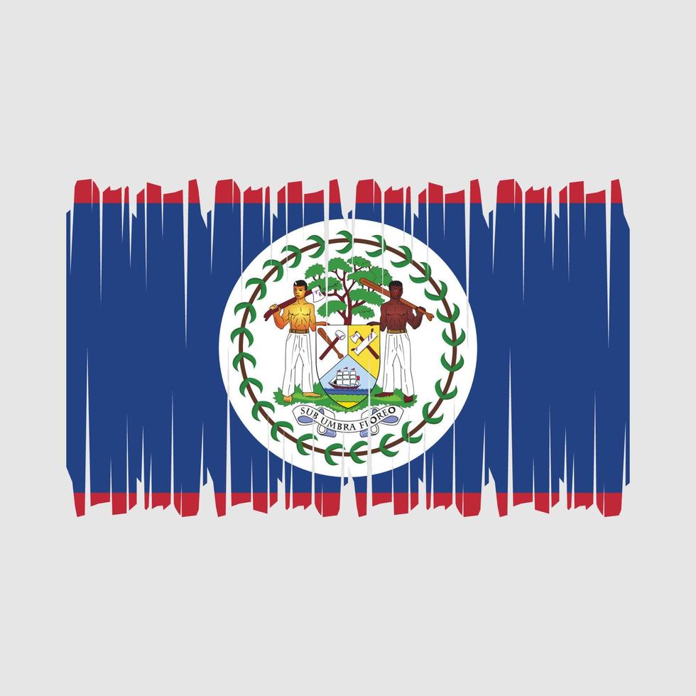 Belize Flag Brush Vector