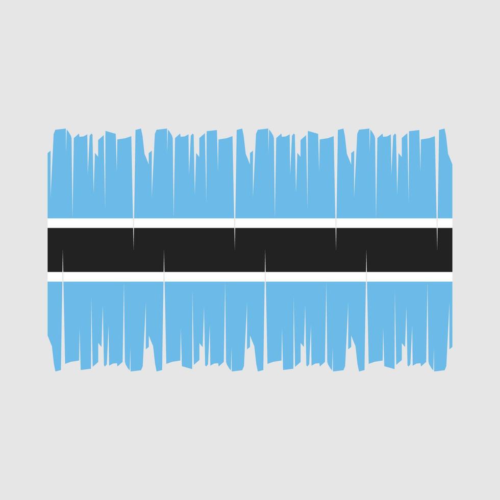 Botswana Flag Brush Vector