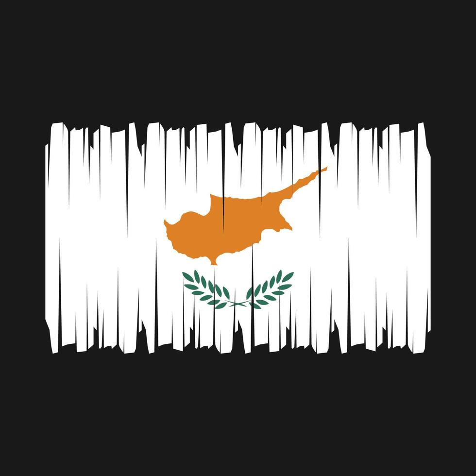 Cyprus Flag Brush Vector