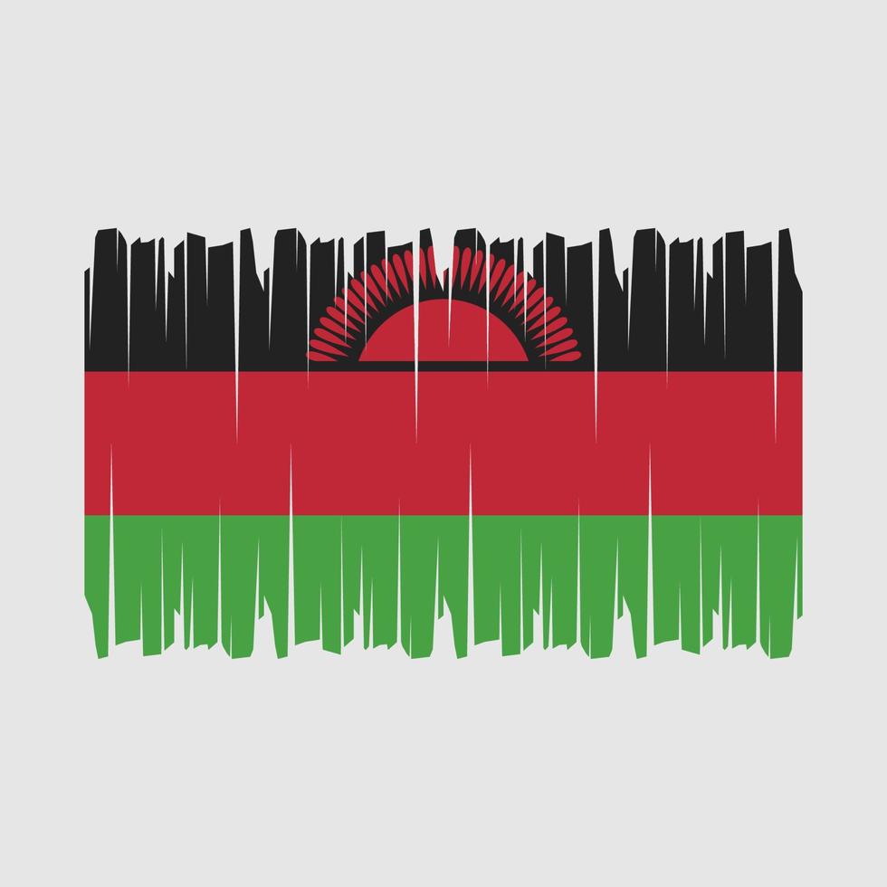 Malawi Flag Brush Vector