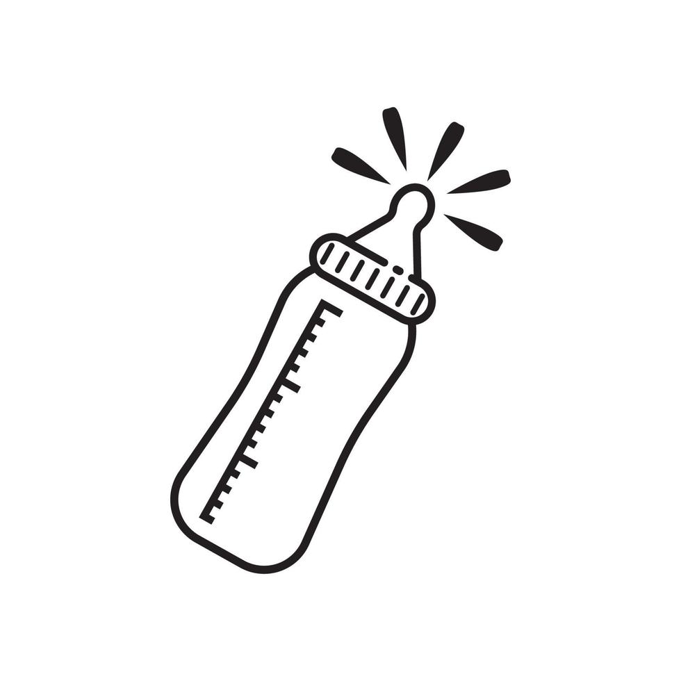 Simple baby feeding bottle icon,illustration design template. vector