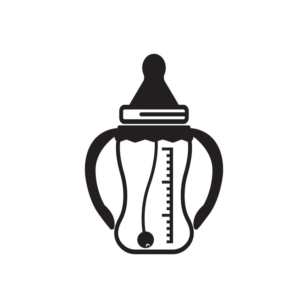 Simple baby feeding bottle icon,illustration design template. vector