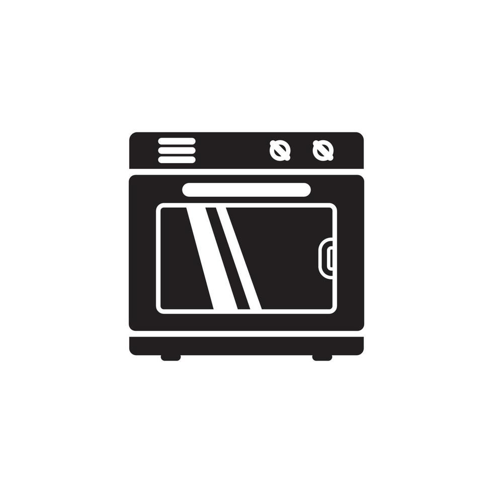 Microwave vector icon illustration flat design.