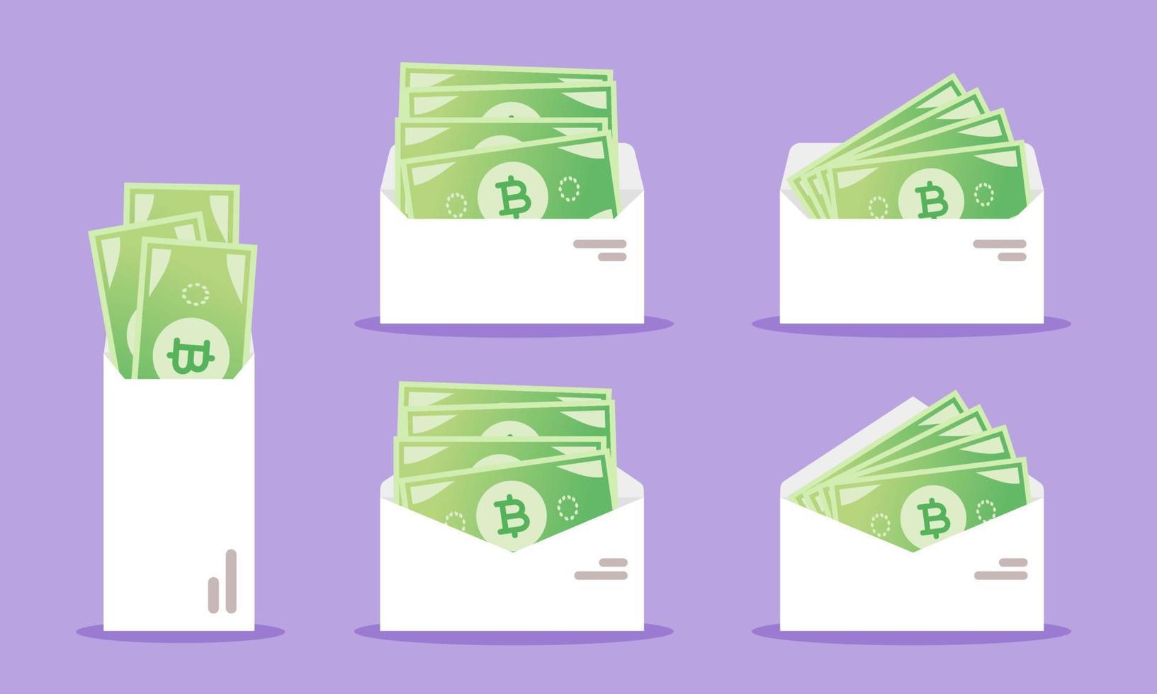 Thai Baht Money in Envelope vector