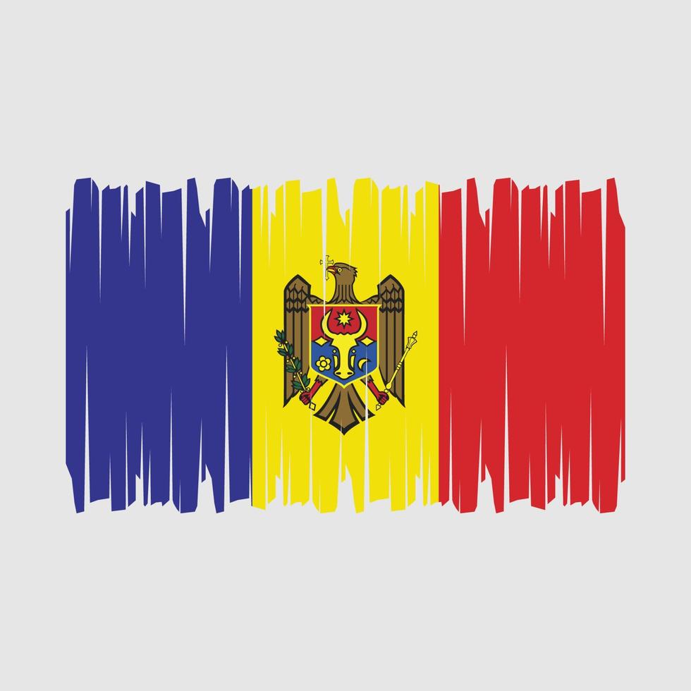 Moldova Flag Brush Vector