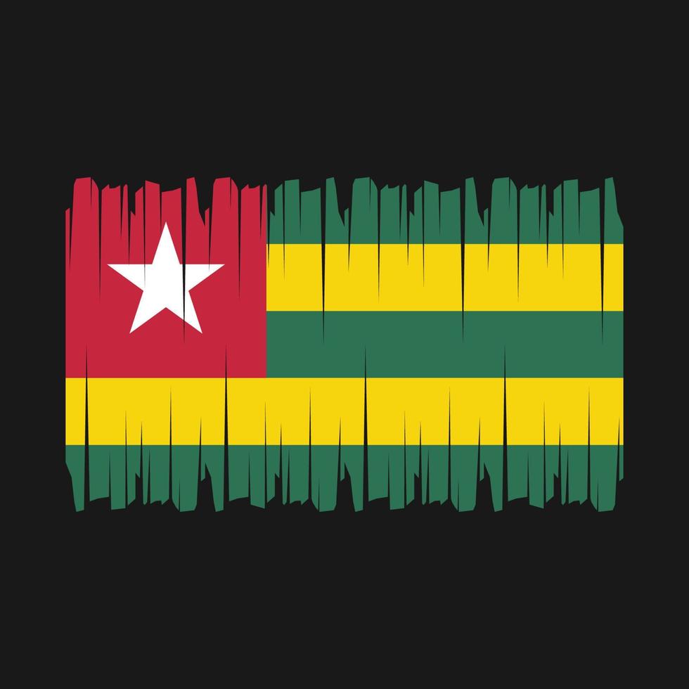 Togo Flag Brush Vector