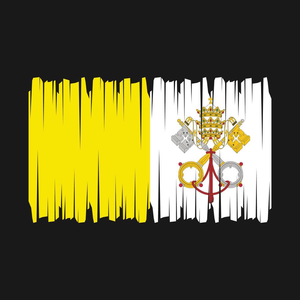 Vatican Flag Brush Vector