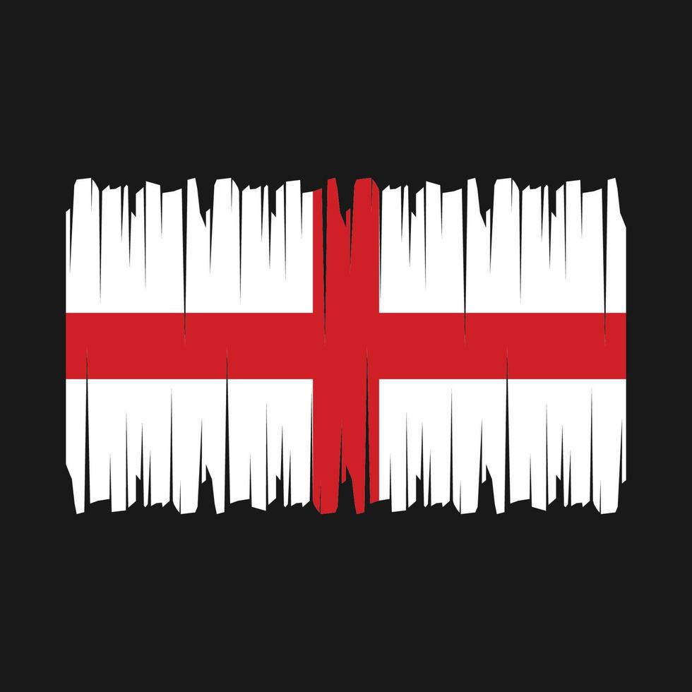 England Flag Brush Vector