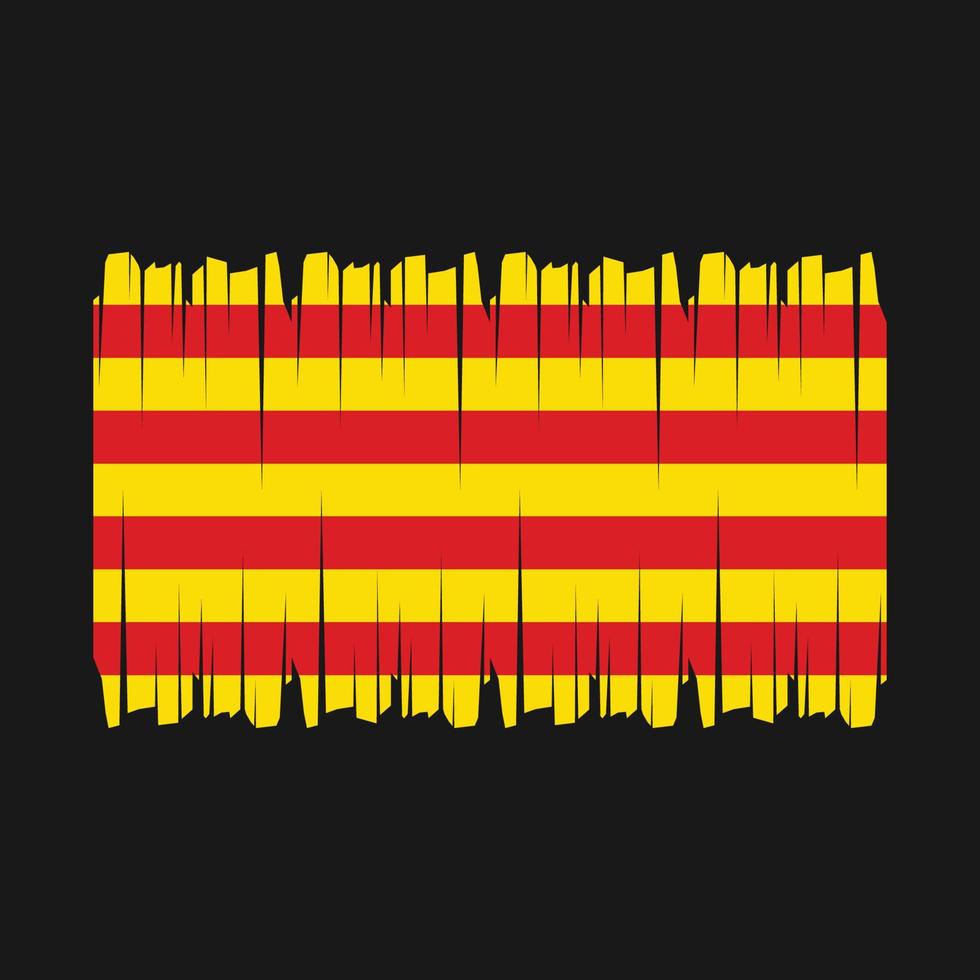 Catalonia Flag Brush Vector