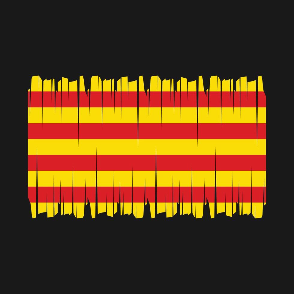 Catalonia Flag Brush Vector