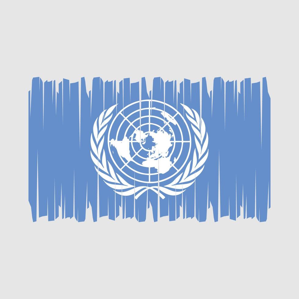 United Nations Flag Brush Vector