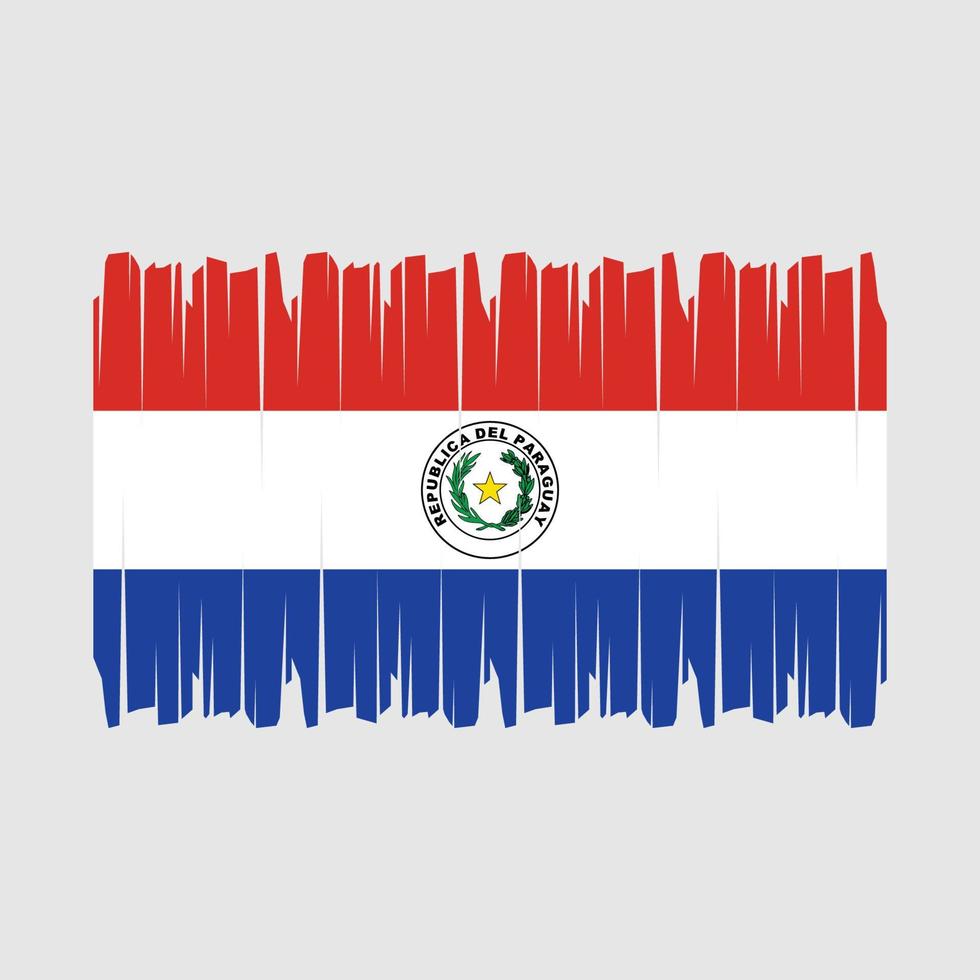 Paraguay Flag Brush Vector