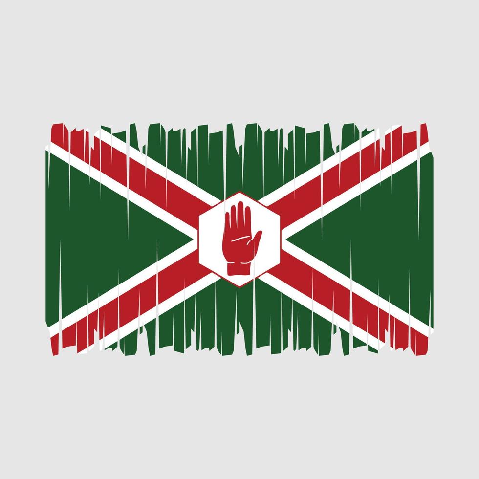 vector de pincel de bandera de irlanda del norte