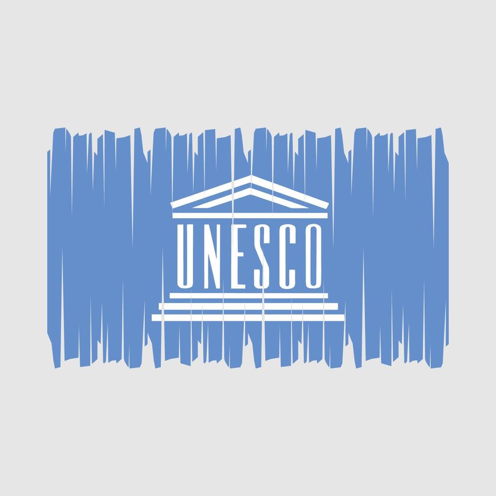 Unesco Flag Brush Vector