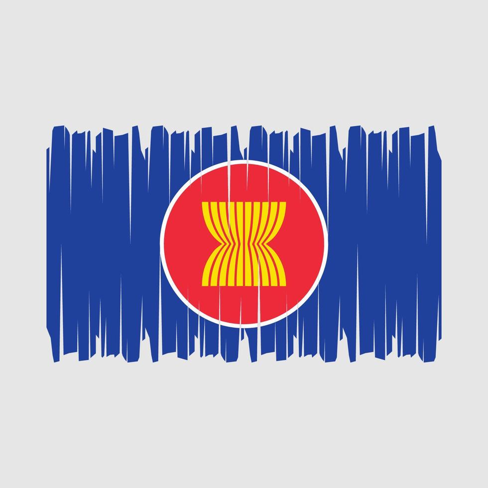 Asean Flag Brush Vector