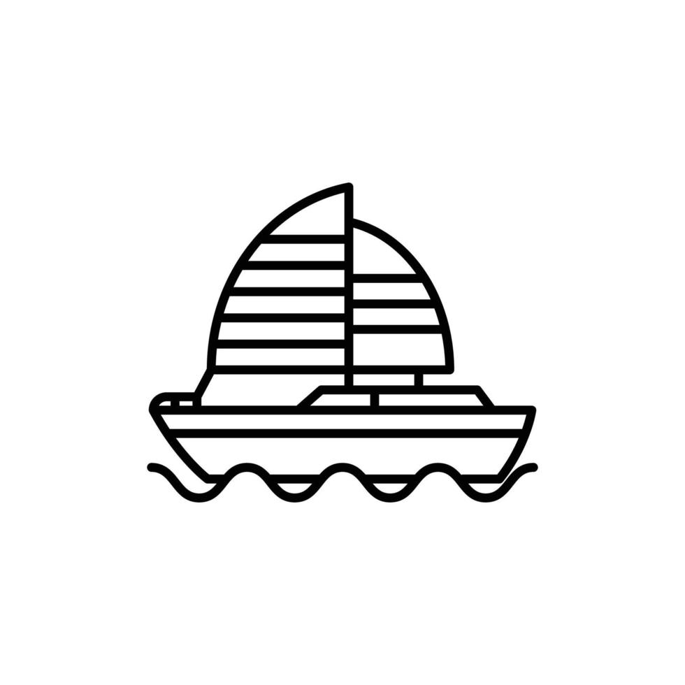 ship icon. outline icon vector