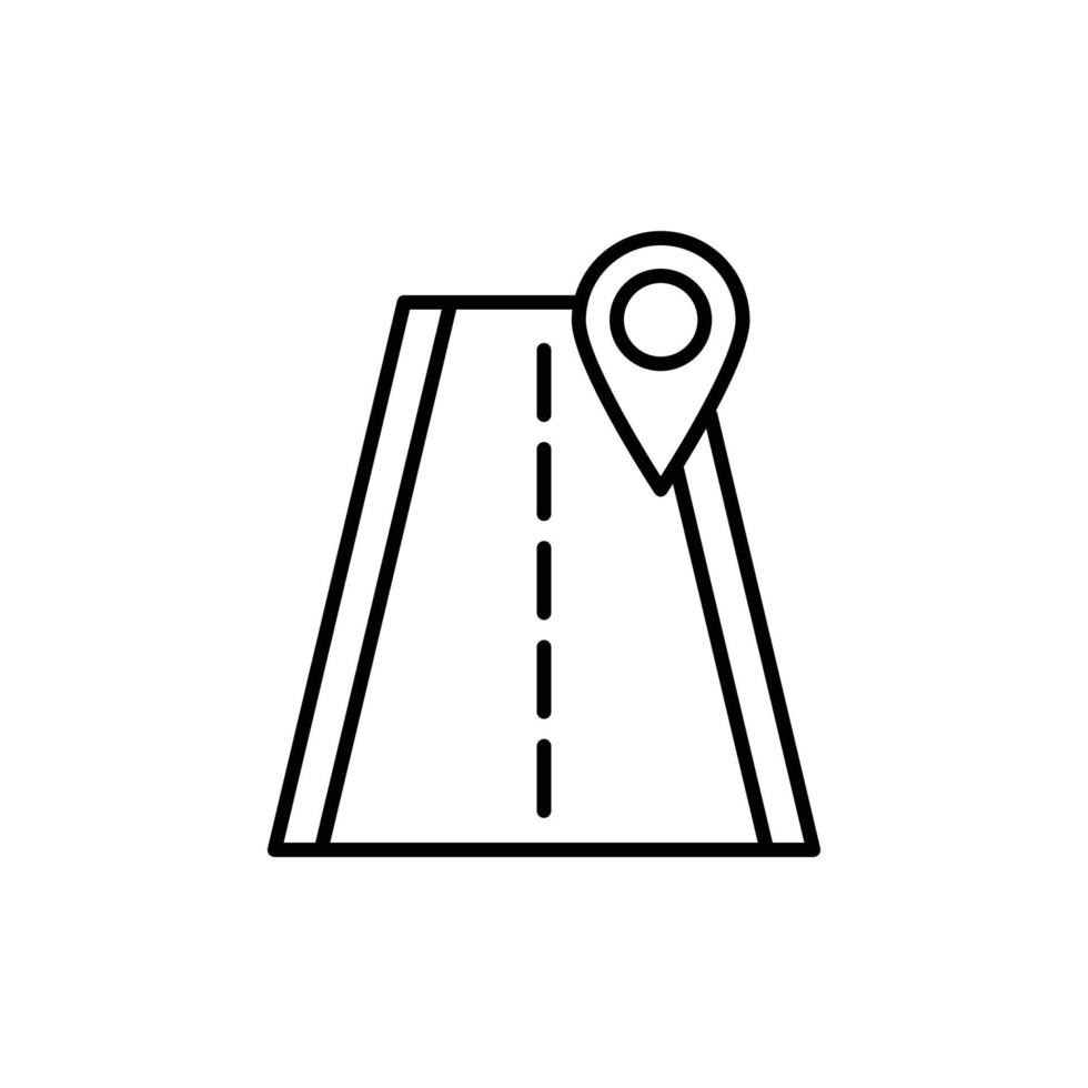 street location icon. outline icon vector