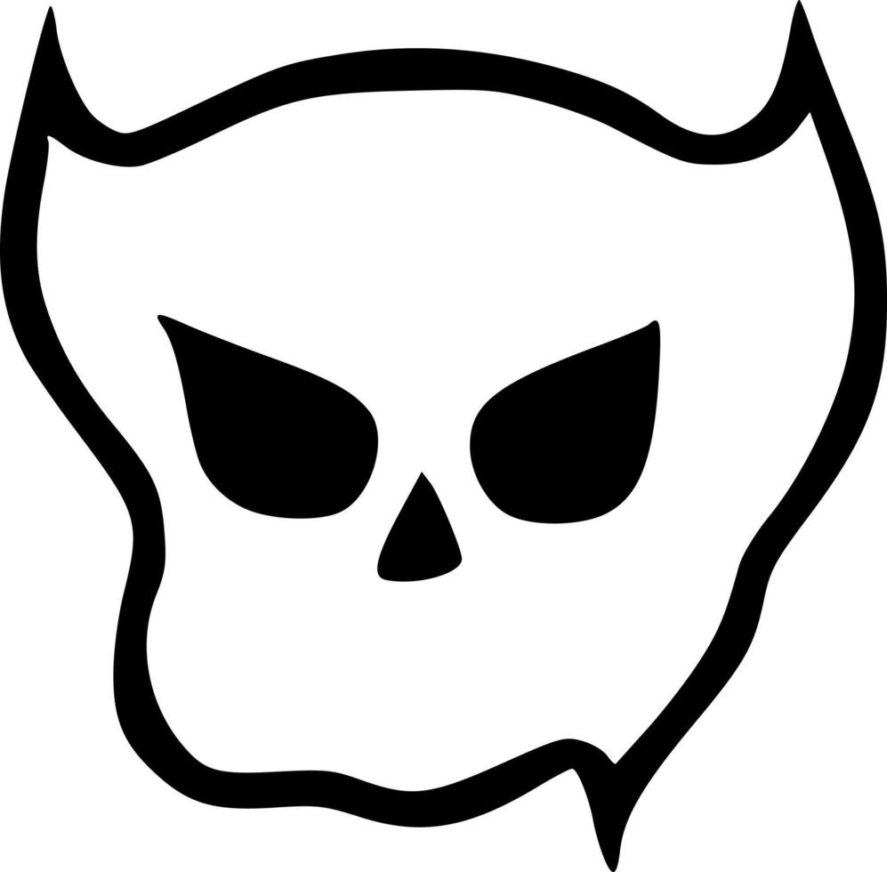 black ghost icon vector