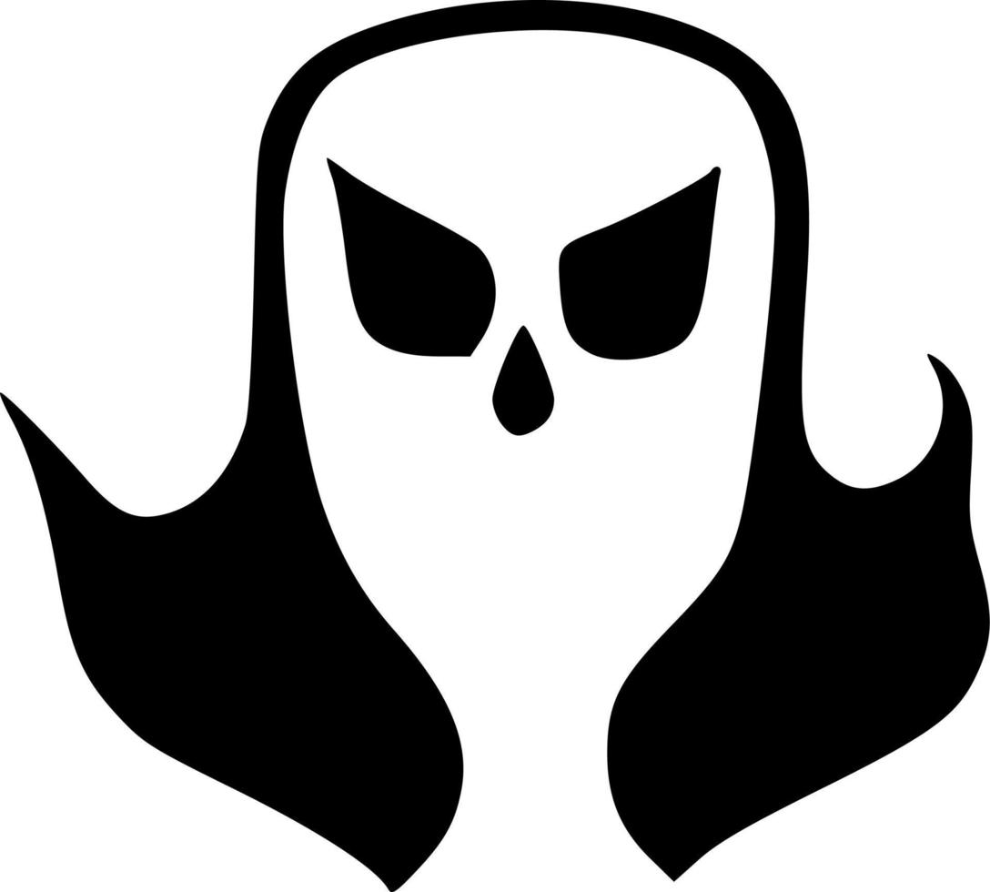 negro fantasma icono vector