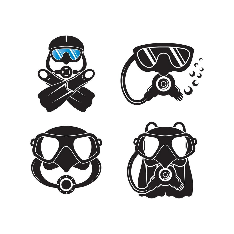 Diving goggles icon symbol,illustration design template. vector