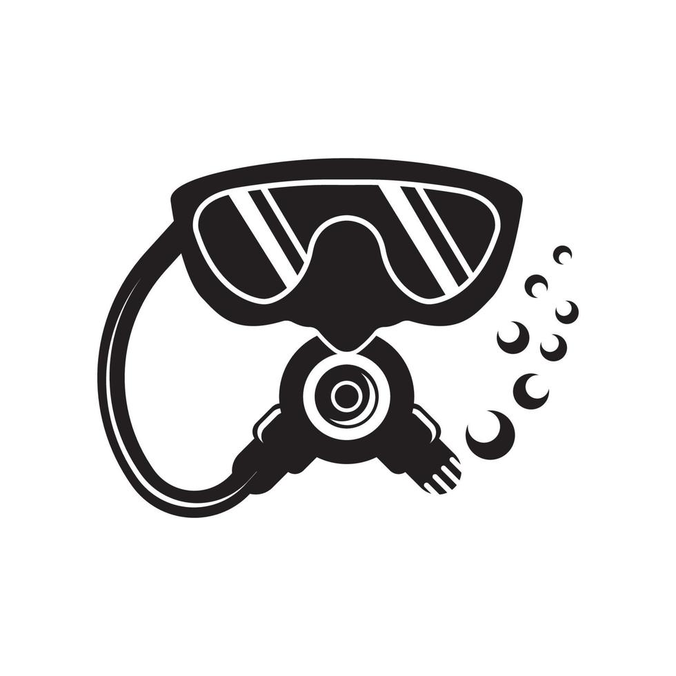 buceo gafas de protección icono símbolo, ilustración diseño modelo. vector