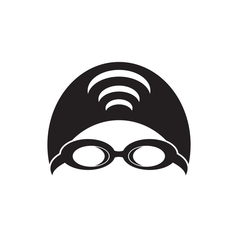 Swimming goggles icon symbol,illustration design template. vector