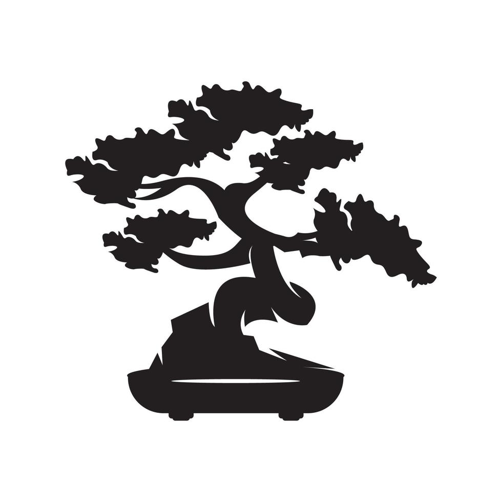 bonsai símbolo icono, ilustración diseño modelo. vector