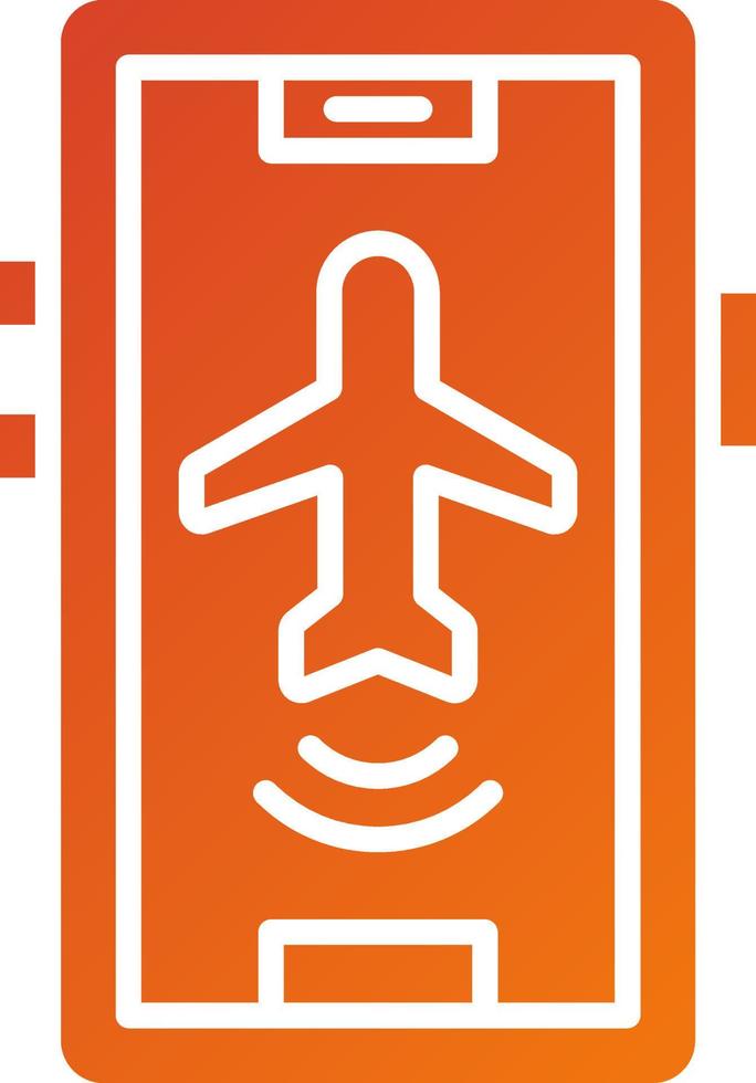 Airplane mode active Icon Style vector