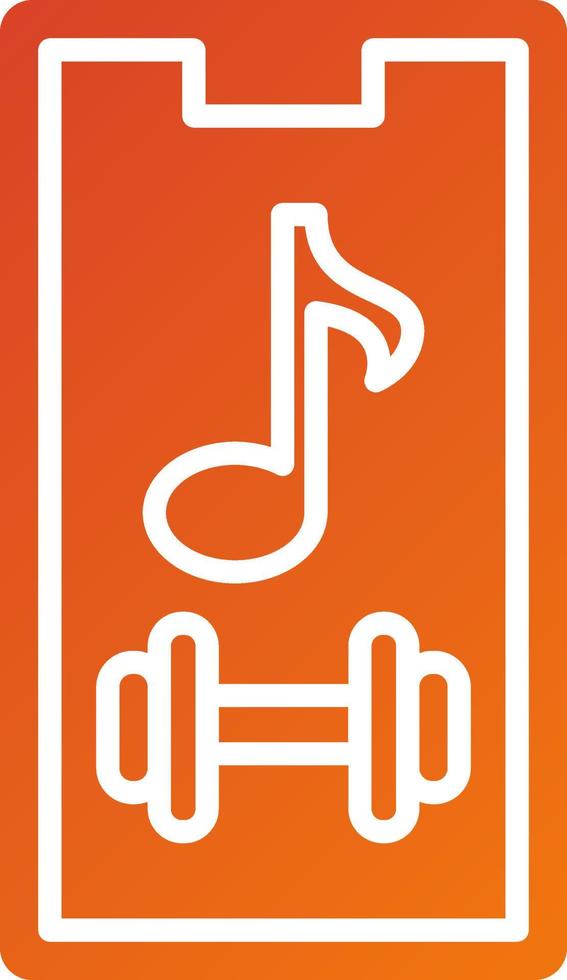 Gym Music Icon Style vector