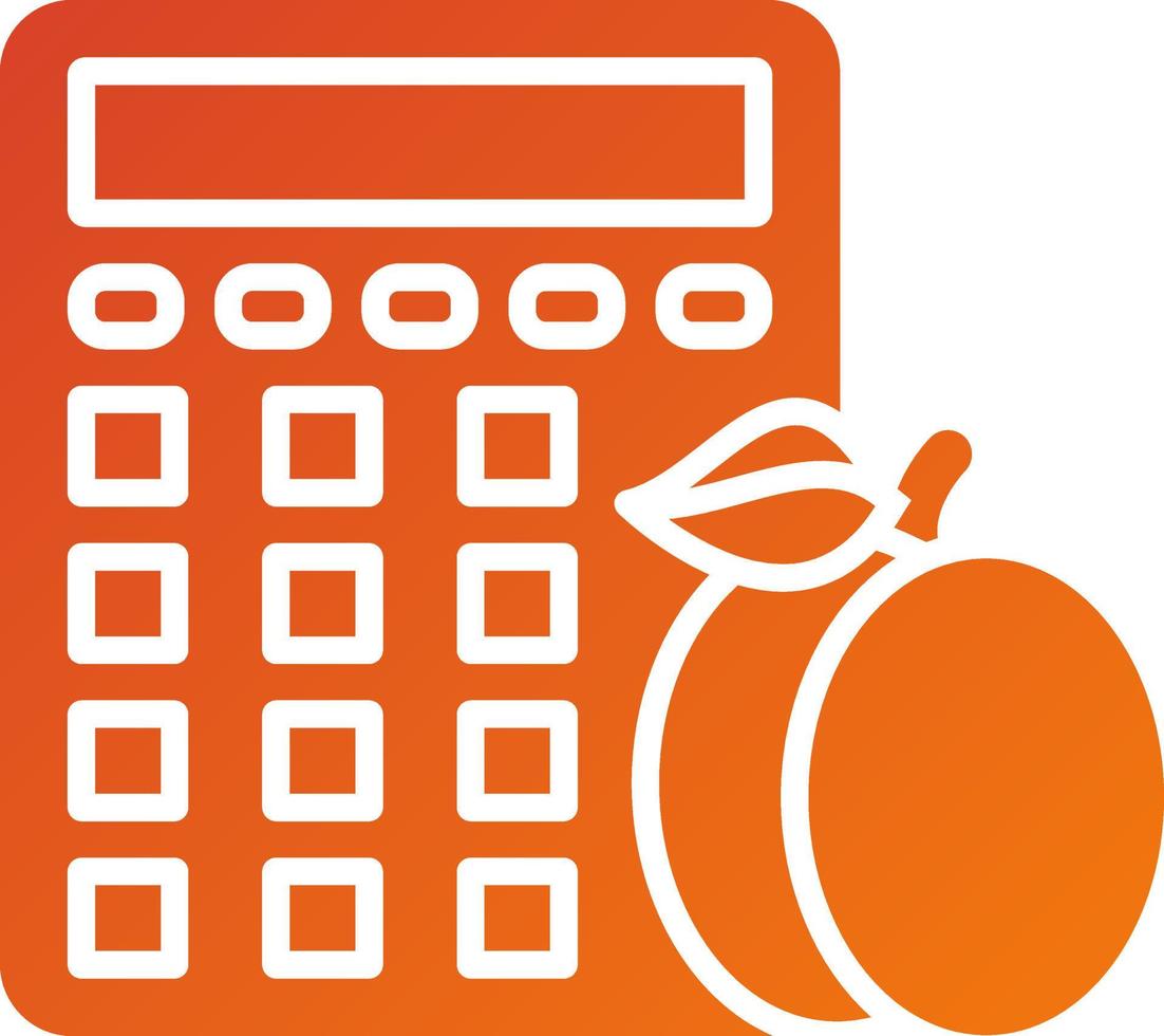 Calorie Calculator Icon Style vector