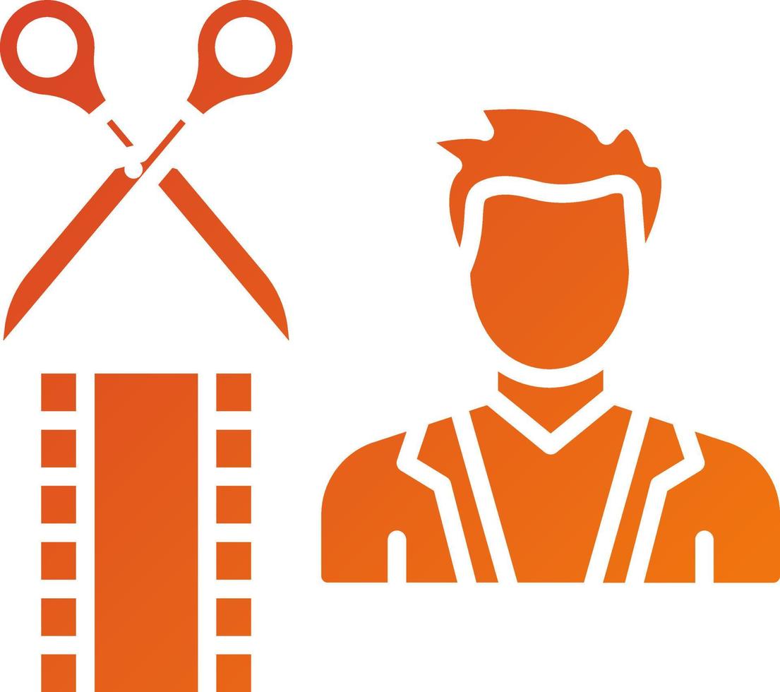 Film Editor Male Icon Style vector