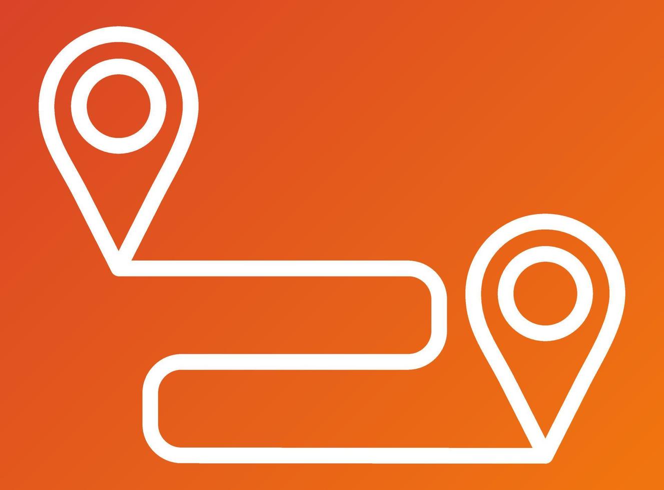 Route Map Icon Style vector