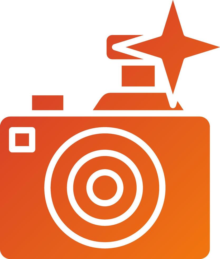 Flash Camera Icon Style vector