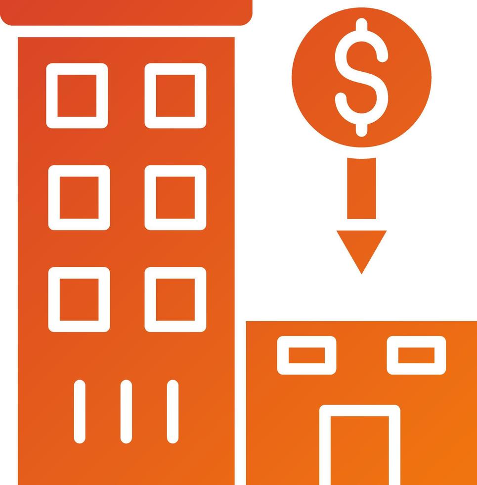 Hotel Cost Icon Style vector