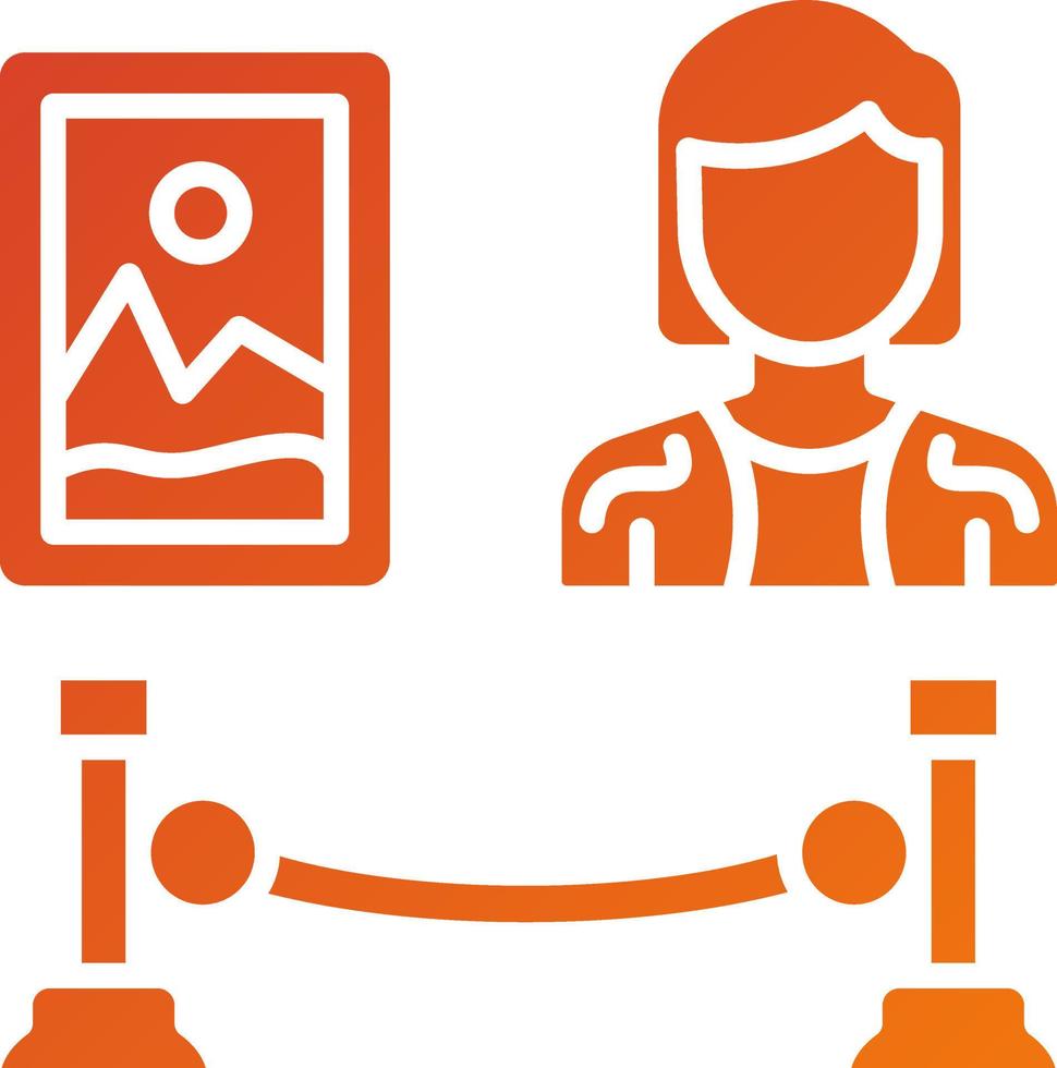 Exhibition Designer Woman Icon Style vector