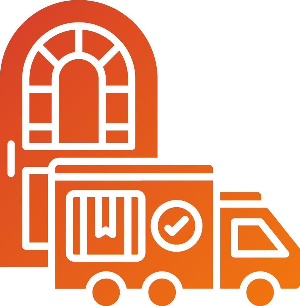 Delivery On Doorstep Icon Style vector