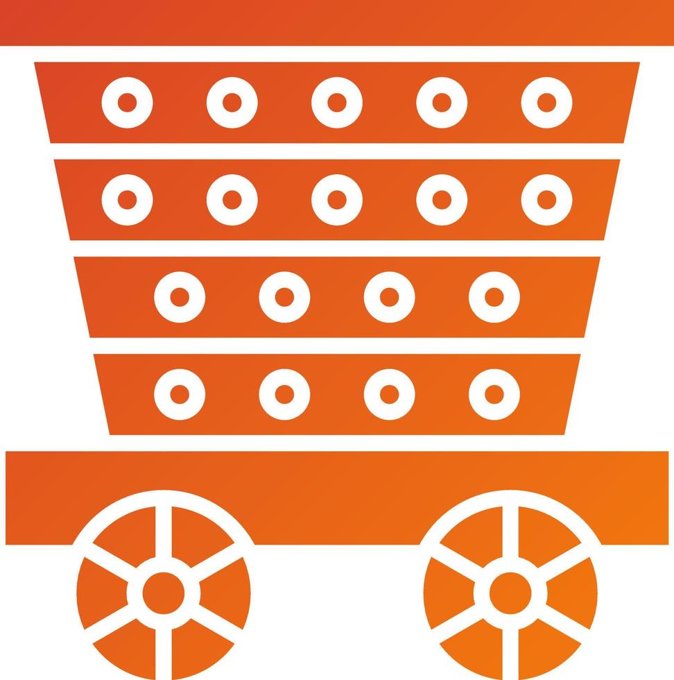 Wood Cart Icon Style vector