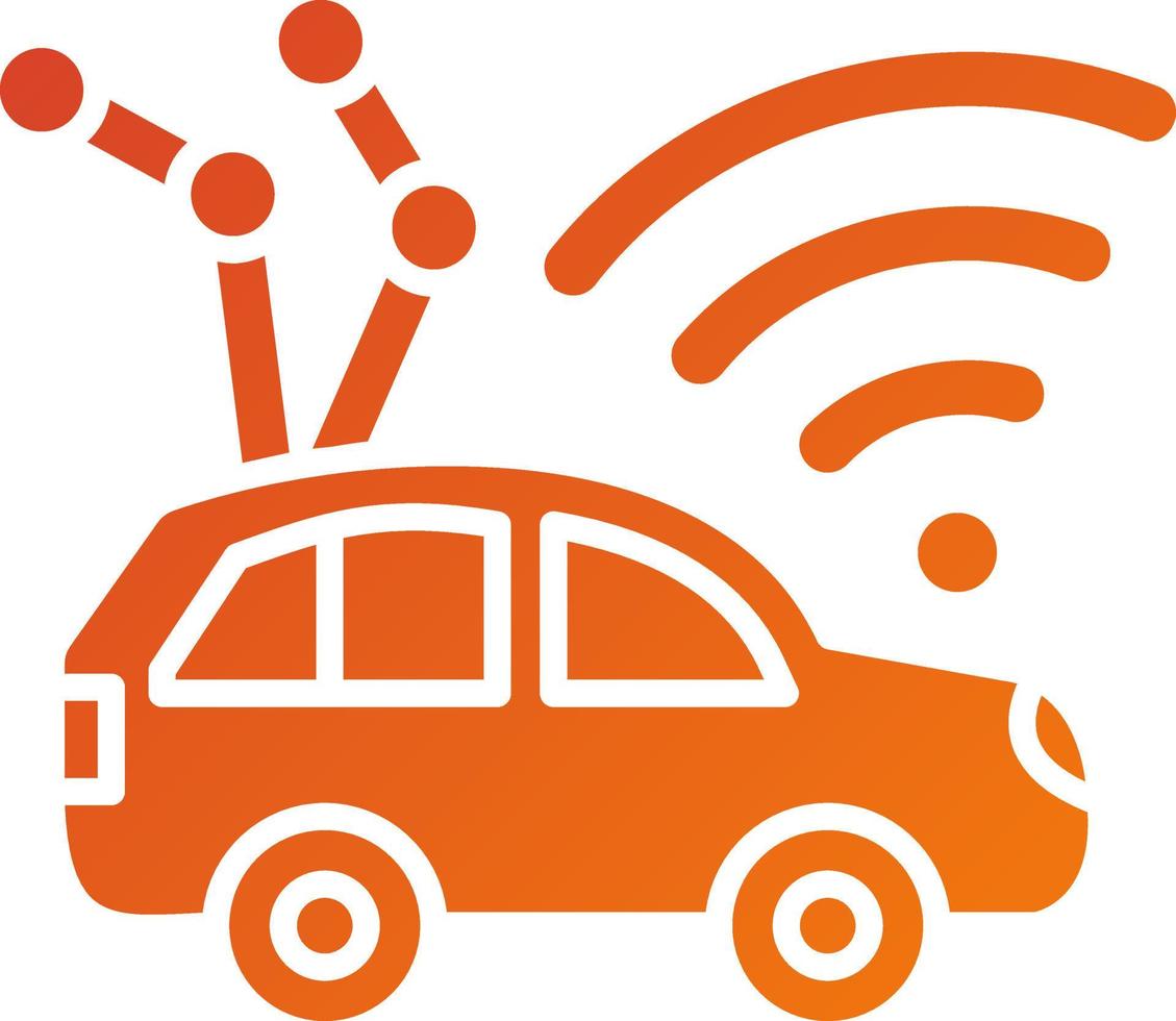Autonomous Vehicle Icon Style vector