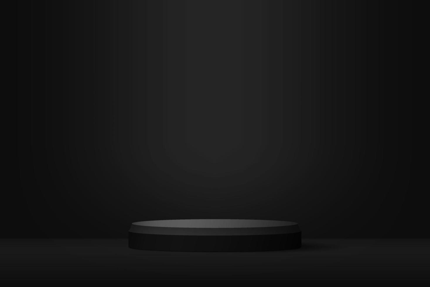 3d podio escaparate negro color diseño. vector ilustración. eps10