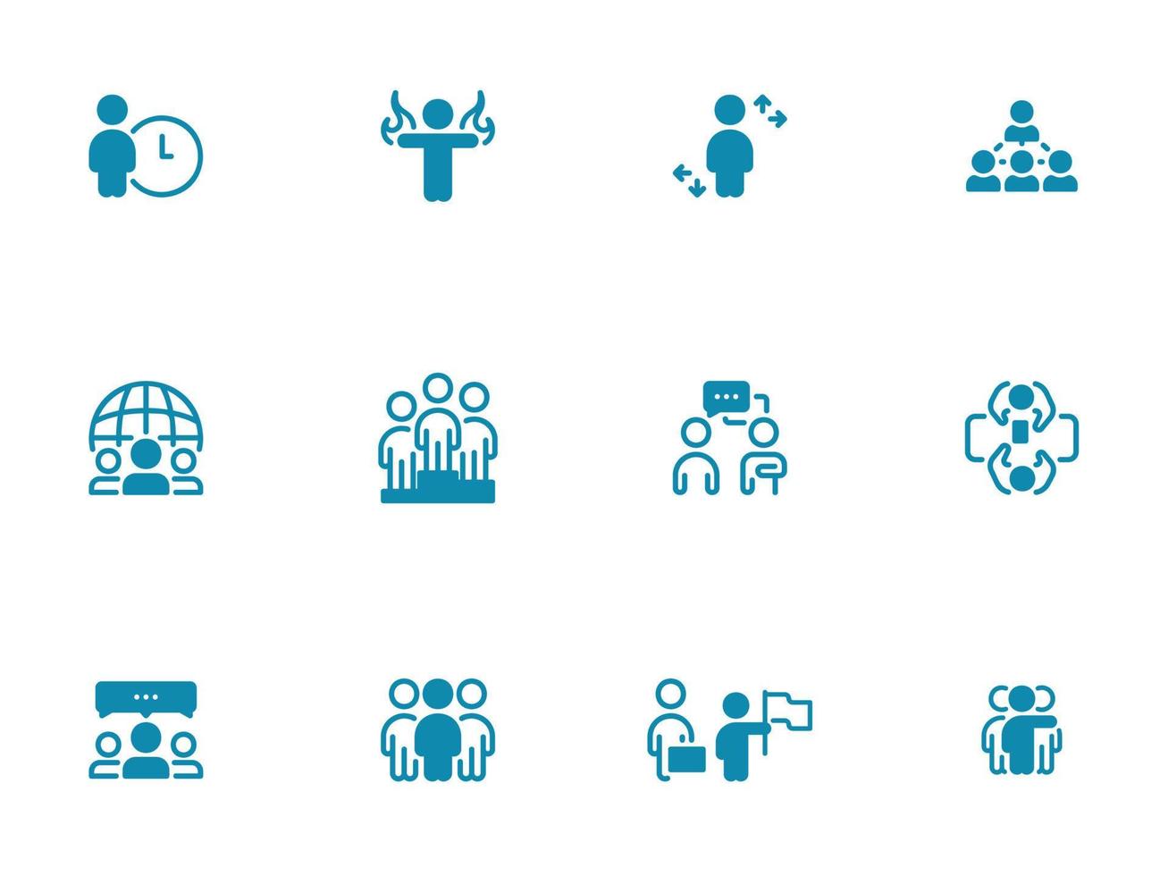 Simple vector icon on a theme people, group, teamwork