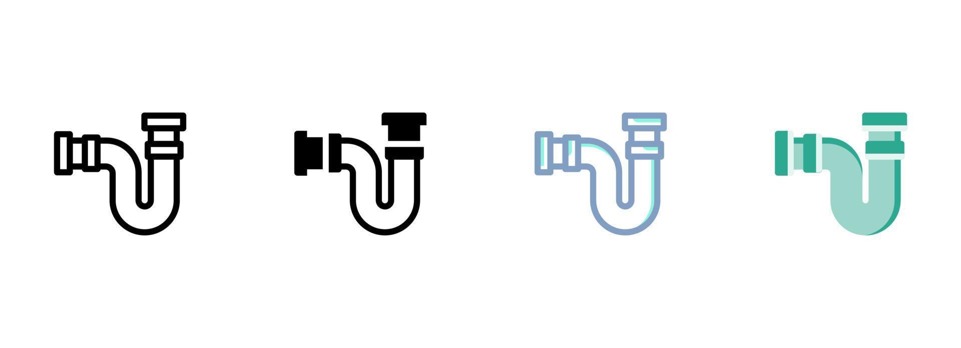 Simple vector icon on a theme sewage pipe