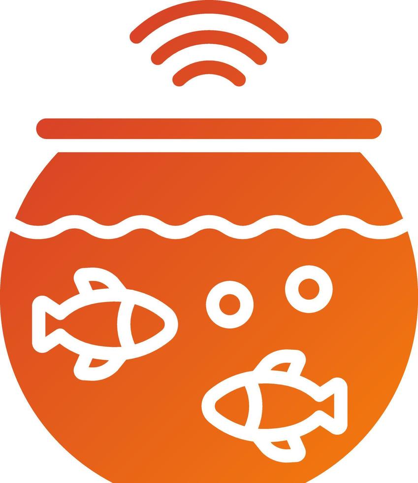 Smart Fish Tank Icon Style vector