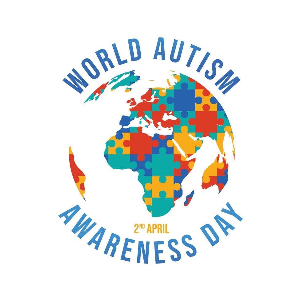 World autism awareness day concept design vector