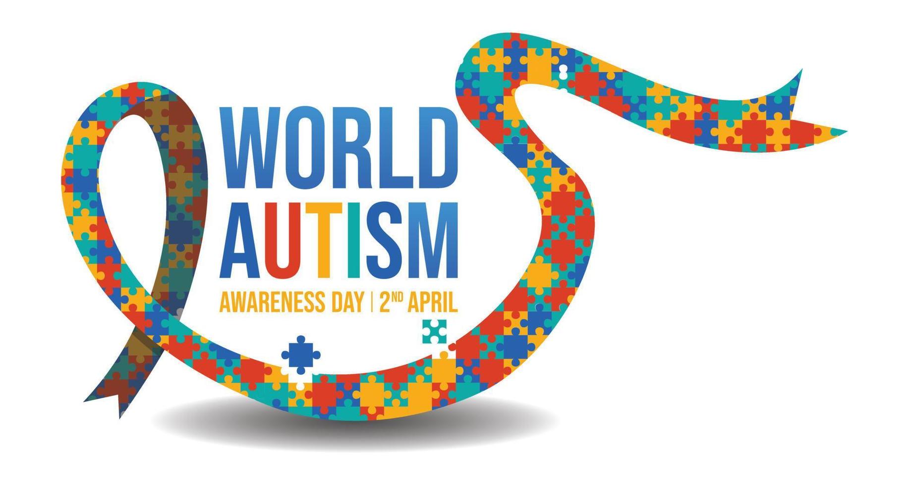 World autism awareness day concept design vector