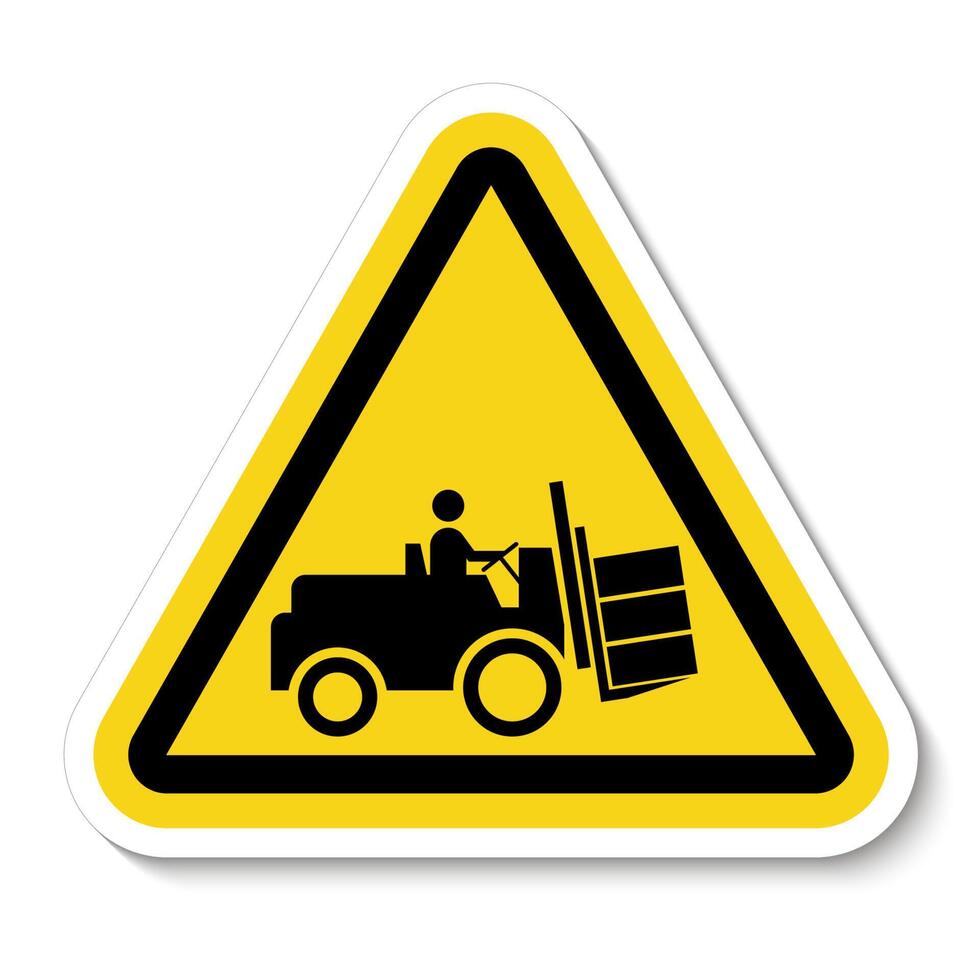 Forklift truck sign,Hazard warning forklift vector