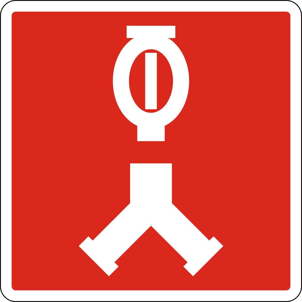 Siamese Automatic Sprinkler Connection Sign vector