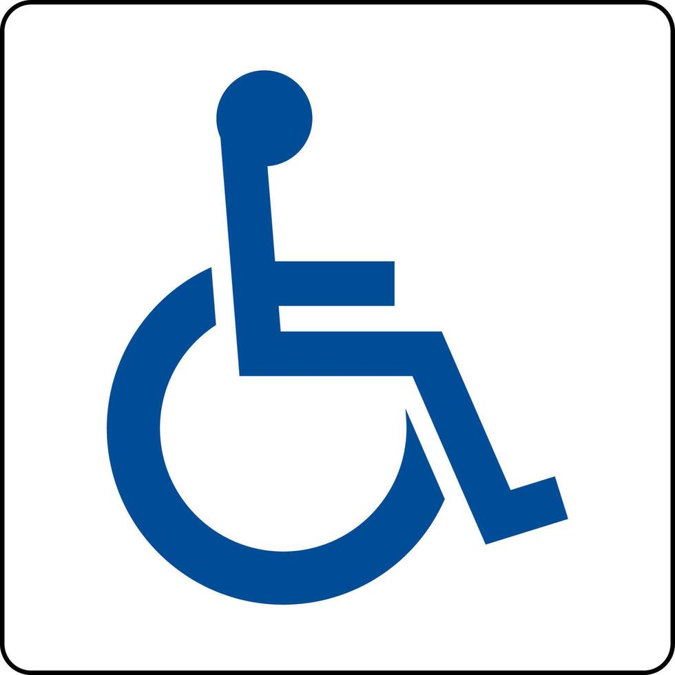 International Symbol of Accessibility Sign On White Background vector