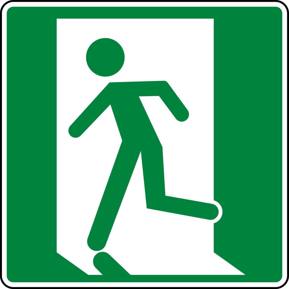 Emergency Exit Symbol Left Sign vector