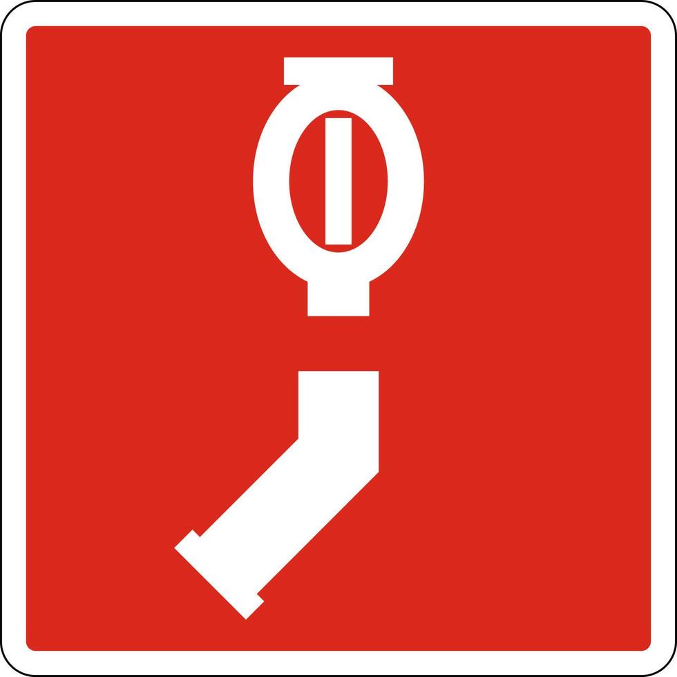 Single Automatic Sprinkler Connection Sign vector